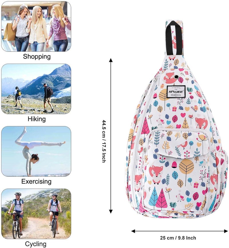HAWEE Backpack Sling for Women Anti-Water Crossbody Bag Inclined Adjustable Pack | Casual, Adjustable Strap, Water Repellent, for Travel/Sport - Image 5